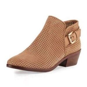 Sam Edelman Paula Tan suede Perforated Ankle Booties women’s size 6